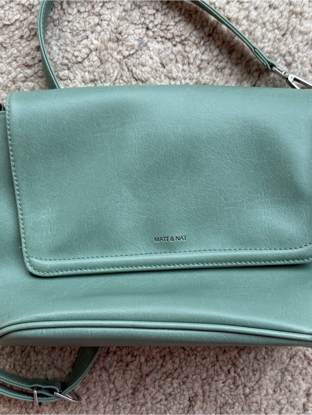 Matt & Nat Seafoam Green Crossbody Vegan Leather Bag